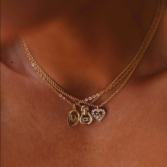 dior necklace heart